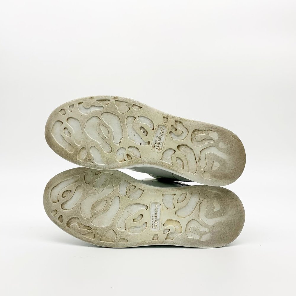 ALEXANDER MCQUEEN Metallic Leather Sneakers White - Picture 8 of 9